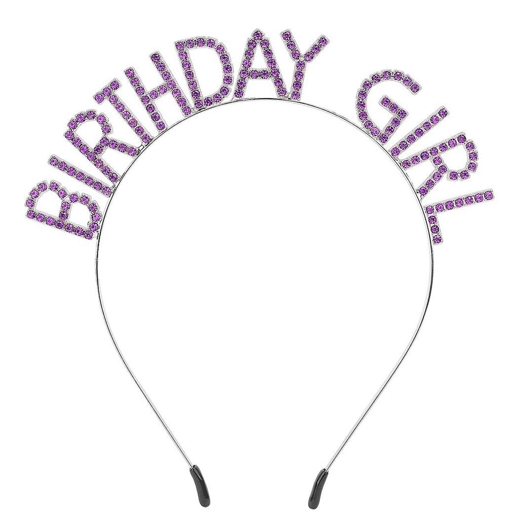 Geburtstagsfeier Geburtstag Mädchen Brief Stirnband Schultergurt Set weiblich Strass Stirnband Geburtstagskind Kopfaccessoires