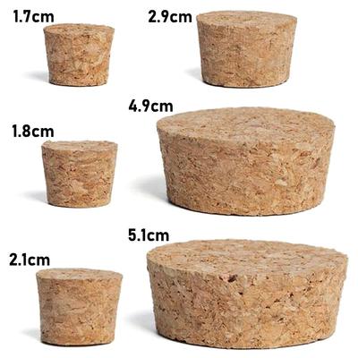 DIY Tapered Cork Plugs Sealing Cup Stoppers Wooden Wine Corks Straight Reusable Lab Test Tube Stopper Kettle