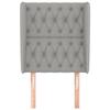 VidaXL Headboard with Ears Light Grey 83x23x118-128 Cm Fabric3118266