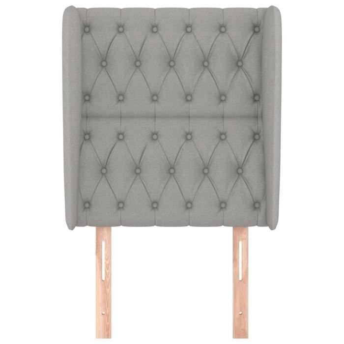 VidaXL Headboard with Ears Light Grey 83x23x118-128 Cm Fabric3118266
