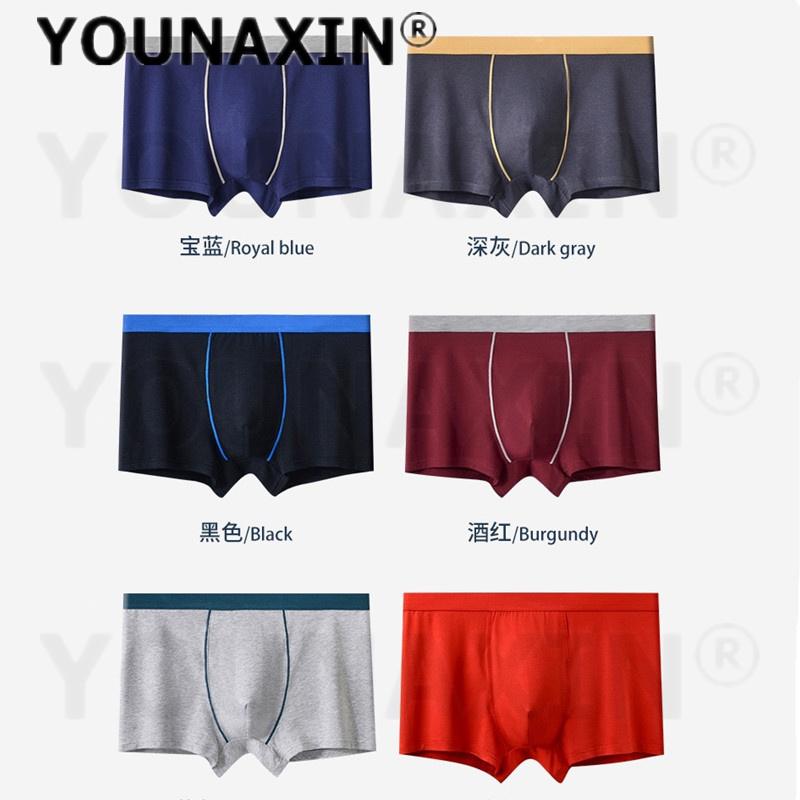 5 Pcs Men's Cotton Boxer Briefs Breathable Soft Knickers Solid Color Daily Casual Panties Big Size L XL XXL 3XL 4XL 5XL 6XL