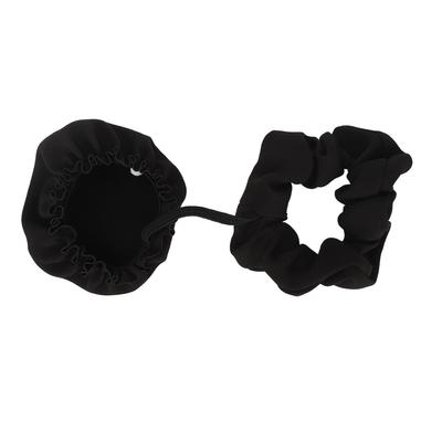 Scrunchie s obalem na nápoje, opakovaně použitelné, strečové scrunchie s prevencí napichování nápojů na skleněné poháry, černá