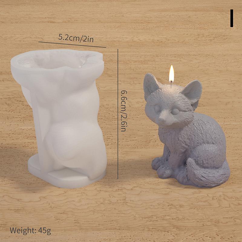 Lovely 3D Animal Candle Silicone Mold Pet Dog Diy Aromatherapy Plaster Candle Resin Mold Soap Craft Casting Mold Home Decor
