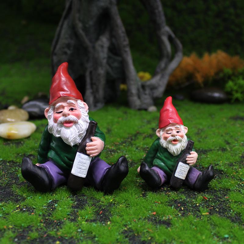 Cross-Border Christmas Gnome Figurines: Personalized Elf Resin Crafts & Micro-Landscape Ornaments
