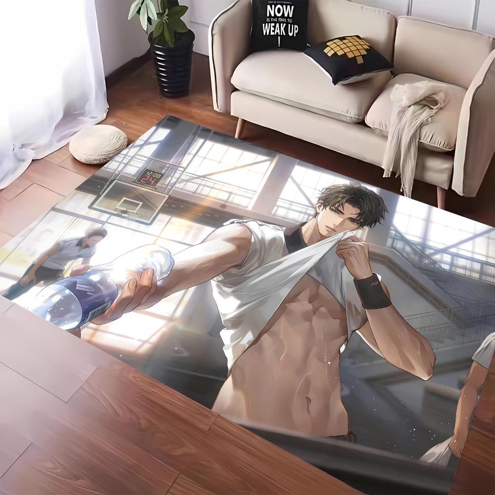 1pc Carpet Game Anime Characters Print for Home Living Room Bedroom Decor Non-slip Rug Floor MatComfortable Carpet for Fans Gift