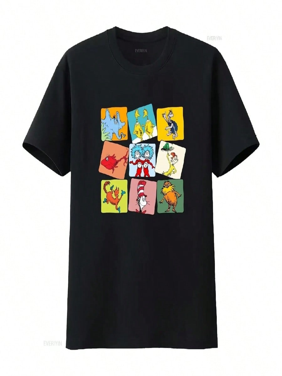 Read Across America T Shirt Reading Day Teacher Miss Things National School BYL307 Vintage Washed Versatile Soft S разноцветный