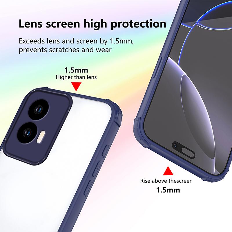 Edge 50 Fusion Luxus Vier Ecken Anti-Fall Handyhülle Für Motorola Moto Edge 40 ENO Transparent Weiche Bumper Abdeckung Edge 60 Pro