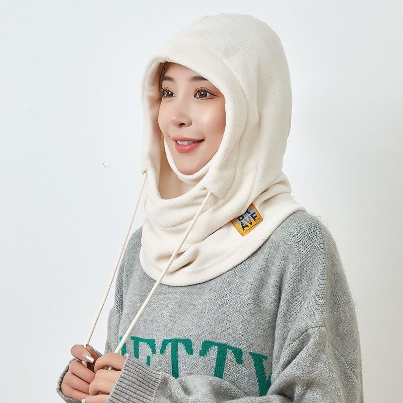 Ylikeable Neck Face Hat for Cold Weather Ultimate Warmth and Soft Balaclava Hood Warmer Neck Cover for Winter Warmer, Cover, [360° Feel] (Beige)