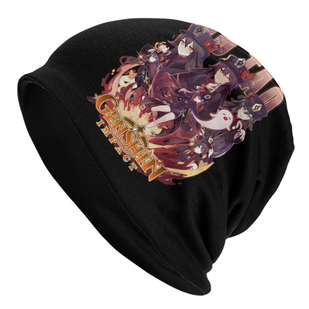 Game Anemo Geo Pyro Hydro Genshin Impact GANYU Bonnet Femme Hip Hop Knit Hat For Winter Warm Cryo Electro Dendro Beanies Caps
