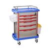 ABS Multifunctional Anesthesia and Infusion Emergency Cart with Five Drawers
