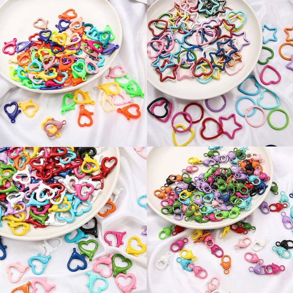Multi-colors Multi-Styles Alloy Open Rings Lobster Clasp Hooks Ball Chains DIY Jewelry Making Findings Supplies