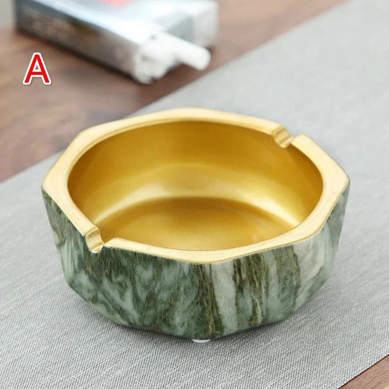 1Pc High Quality Cigarette Ashtray Home Office Portable Fashion Round Ceramic Pot Storage Smoking Household Accessories