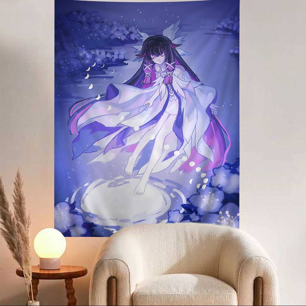 Genshin Impact Columbina Colorful Tapestry Wall Hanging Bohemian Wall Tapestries Mandala Wall Hanging Sheets
