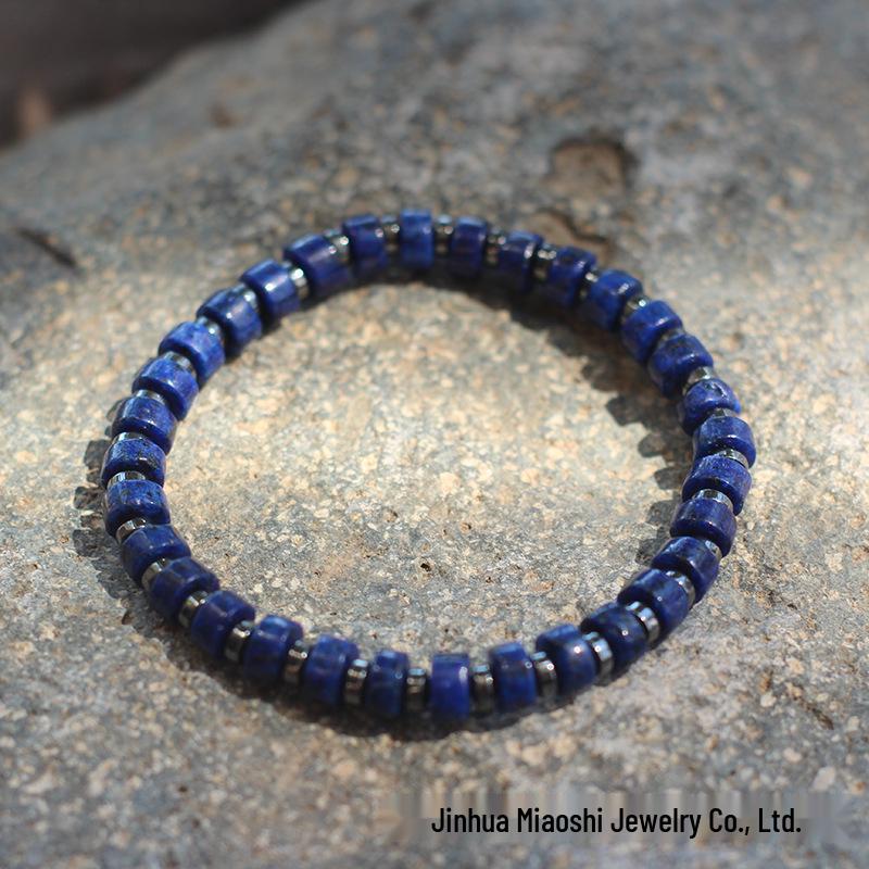 Мужской и женский богемный ретро браслет из бирюзы на эластичной резинке