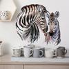 Creative Zebra Animal Wall Sticker for Bedroom Window Laundry Room Cabinet Makeover Self-Adhesive Removable Home Decor