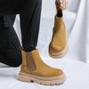 Chelsea Boots Men's Spring and Autumn High Street Rhubarb Boots 2024 New Short Boots High Top British Smoke Boots 44161-R