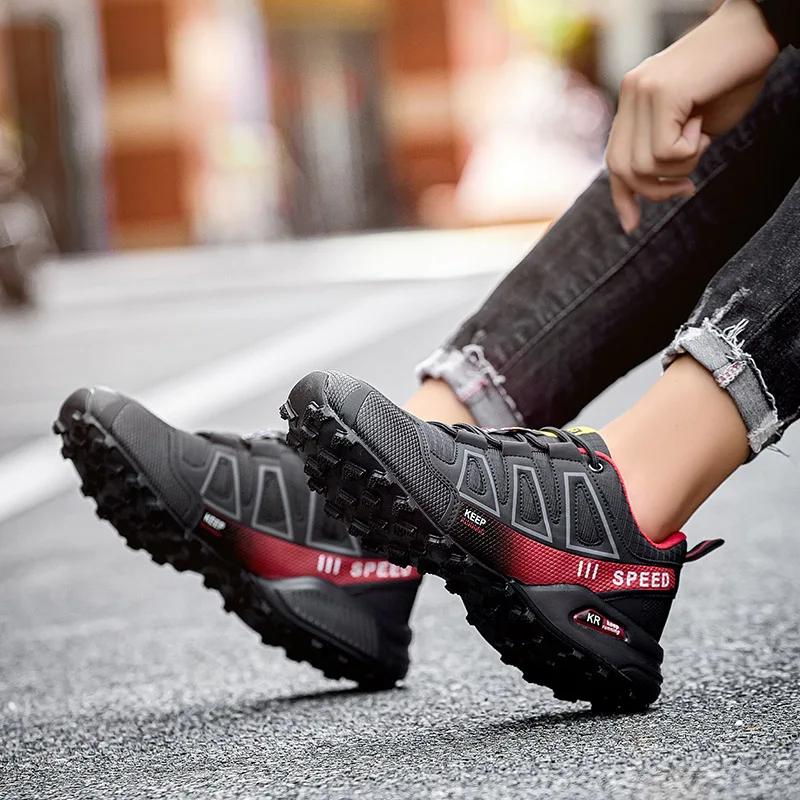 Summer New Men Women Waterproof Hiking Shoes - Lace-up Anti-slip Outdoor Trainers Trekking Climbing Tactical Sneakers