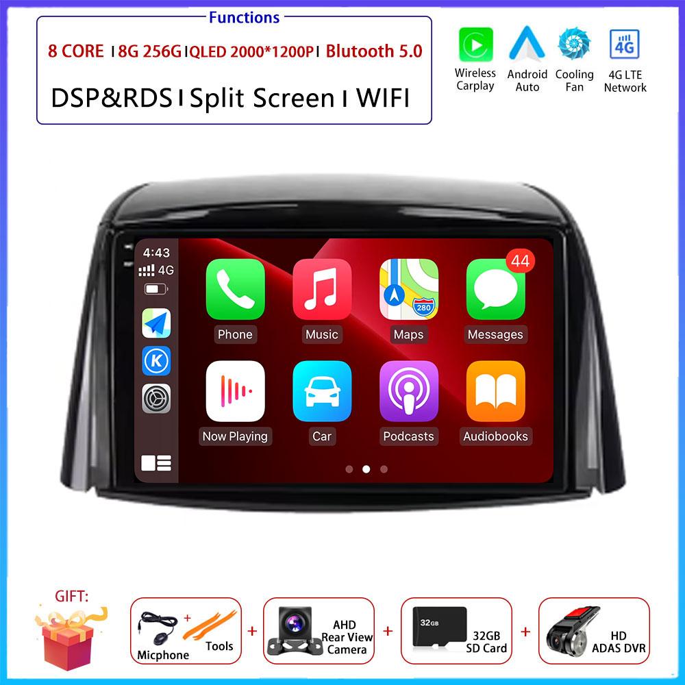 9 “ 4G Android OS Carplay Auto For Renault Koleos 2008 2009 2010 - 2016  Car Radio Navigation GPS Multimedia Video Player AMI