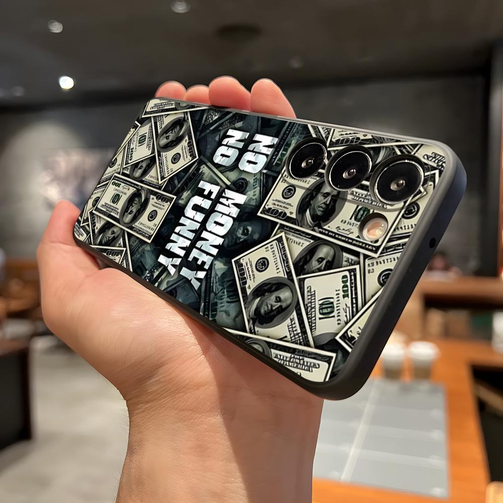 Luxury D-dollar US-S Phone Case For Samsung A56 A36 A26 A16 A15 A25 A35 A55 A14 A34 A24 A54 Black Soft Shell