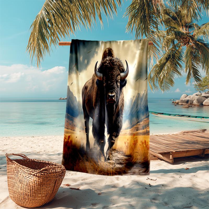 Wilderness Cabin Forest Wildlife Soft Beach Towel Outdoor Camping Vacation Swimming Beach Towel Outdoor Absorbent Bath Towel Blanket A7
