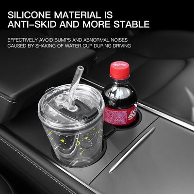For Tesla Model 3 Model Y Water Cup Holder Storage Box Center Console Cup Waterproof Non-slip Coasters /2022 Car