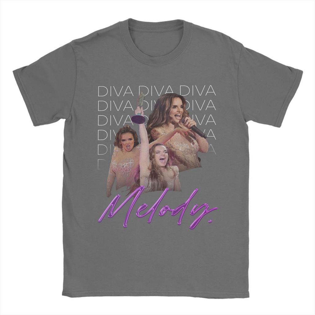 Melody Esa Diva Eurovisions 2025 Spain Apparel Unisex T Shirt 100% Cotton Tee Print Song Contest T-shirt Clothes