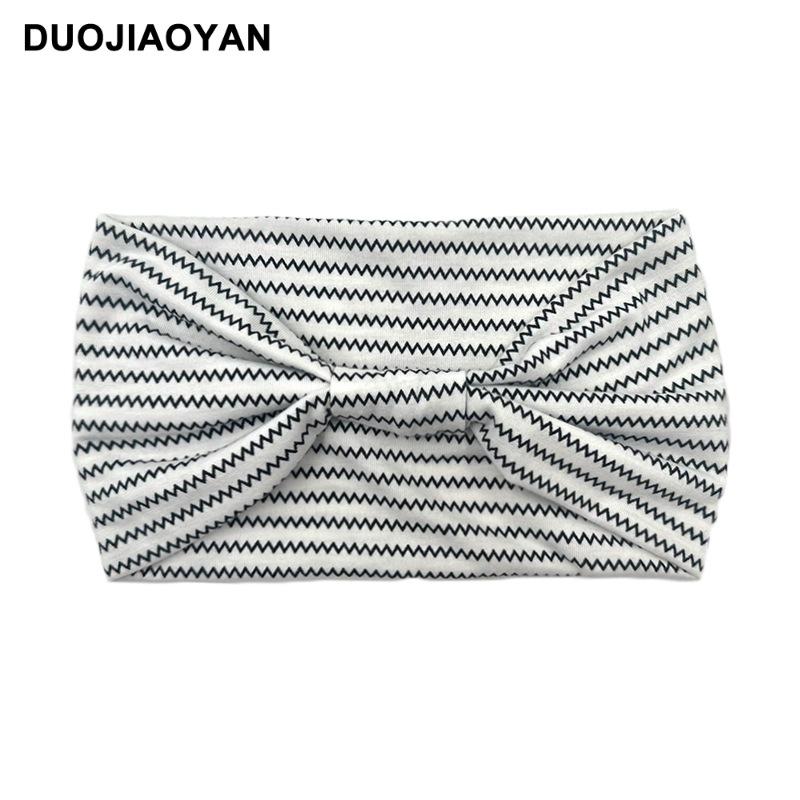 Knot Headband, Color Blocked Pattern Printed Sports Headband, Fashionable Polka Dot Wide Edge Elastic Headband