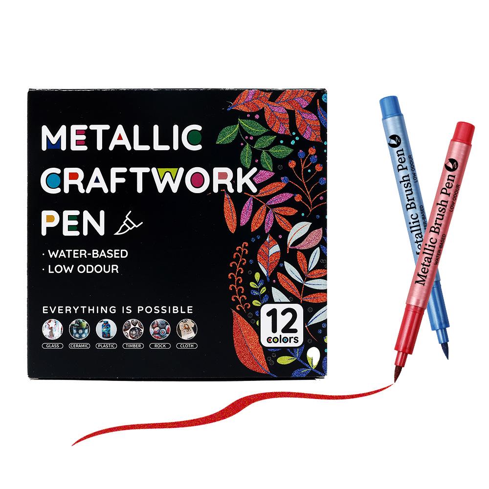 

Colorful Metallic Brush Marker for DIY Crafts & Photo Albums