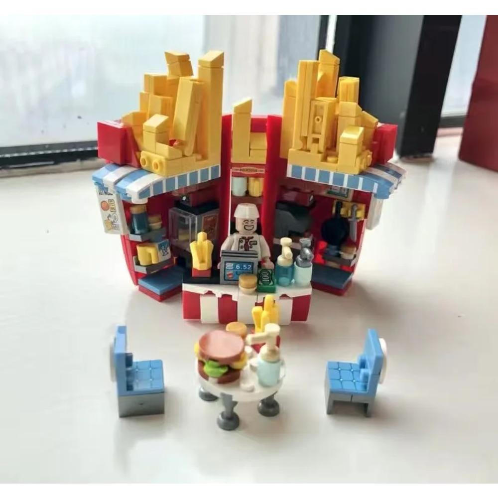 LOZ Blocchi Parco Divertimenti Mattoncini Hamburger Patatine Negozio Pisa Macchina da Gioco Modello Corsair Giocattoli per Bambini 1727