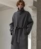 Decoroso Trium Balmacaan Wool Robe Coat [Grey]
