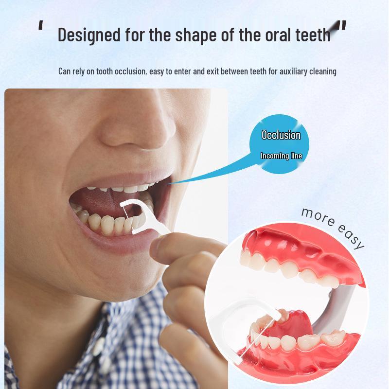 

Ultra-Fine Floss Sticks: High Elasticity Disposable Toothpicks for Cleaning Braces and Tooth Gaps, 50 Pieces 1 Box/50 Sticks Deluxe Boxed