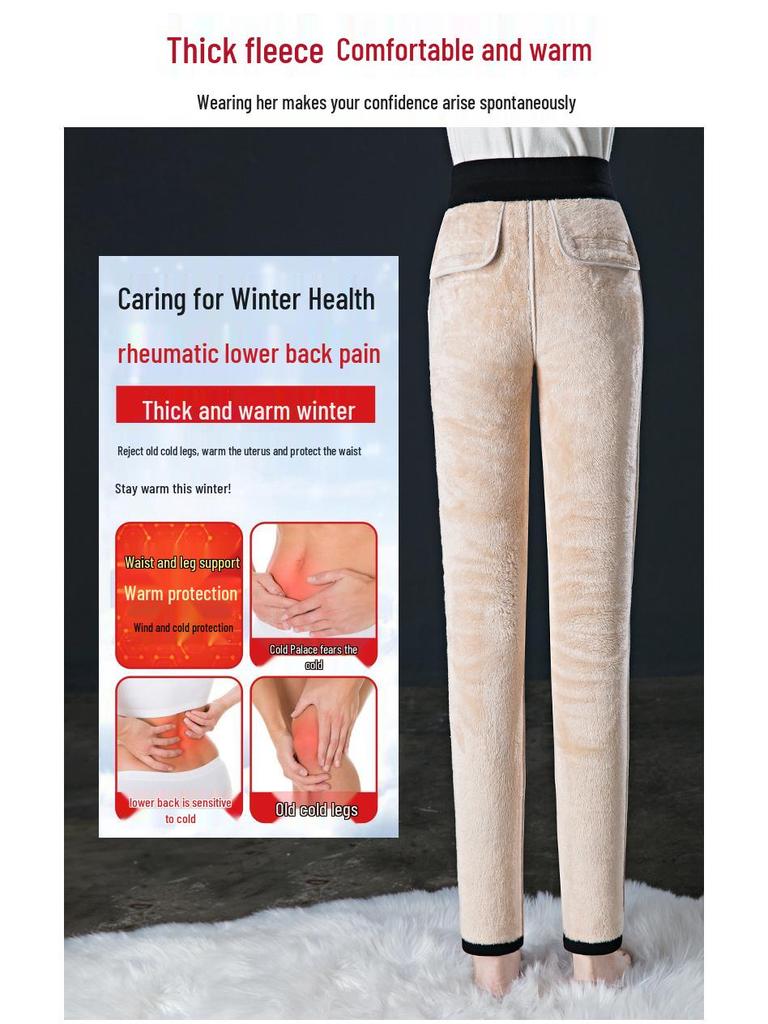 Arctic Velvet Base Women's Casual Autumn/Winter Pants – Plus Velvet, Slim Fit, Middle-Aged & Plus Size Options
