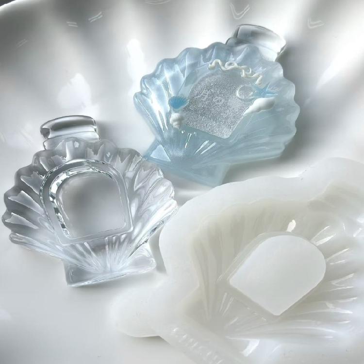 Creative Silicone Shell Mold for Glitter Perfume Bottle Art Handmade Jewelry Crafting Present for Special Occasions