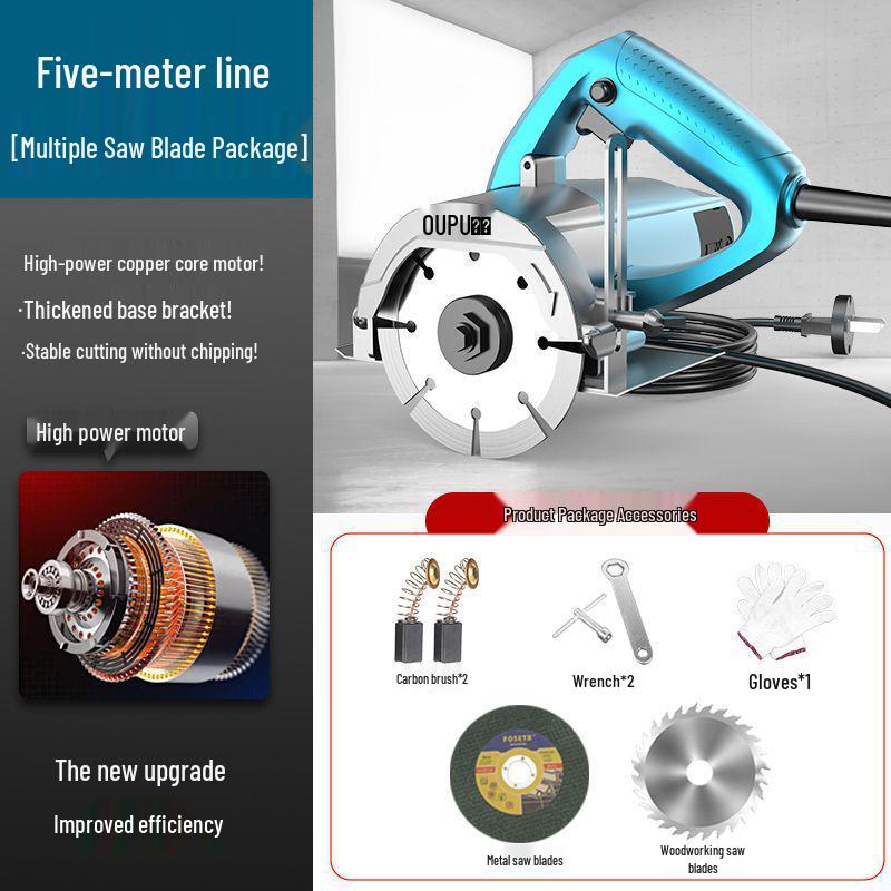 High Power Multifunctional Portable Cutting Machine for Tile, Stone, and Wood