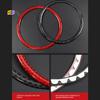 A03E-Car Steering Wheel Center Frame Ring Cover Interior Real Hard Carbon Fiber Sticker For Fiat 500 2008--(A) Parts Accesso