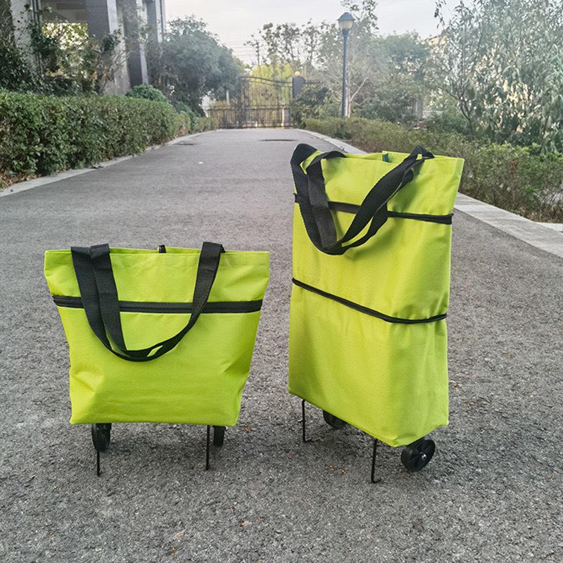 Multifunktionale faltbare Einkaufstrolley-Tasche aus Oxford-Stoff mit Rädern