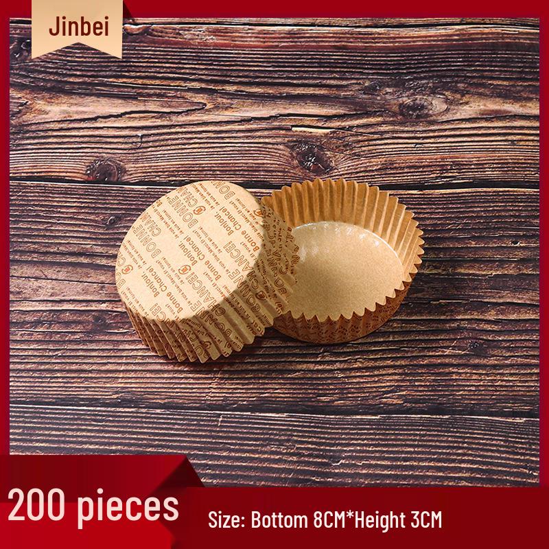 Heat-Resistant Laminated Baking Cups, Oil-Proof Cake & Bread Trays, Set of 200