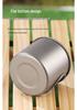 Pure Titanium Travel Mug with Lid and Folding Handle - Perfect for Coffee, Tea, or Water on Camping Trips