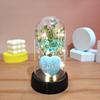 1 Piece Valentine's Day Gift Gypsophila Love Heart Flower Bouquet With Lamp Night Light Acrylic Cover Home Decoration Crafts