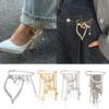 Beaded Tassel Irregular Heart Brooch Handmade Beaded Many Layer Chains Brooches Multi-functional Beaded Pearl Pin Accessories