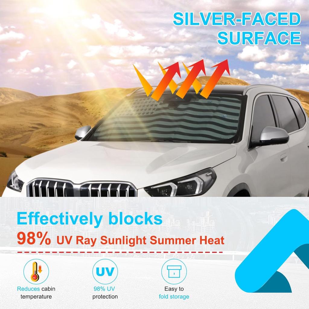 Car Windshield Sun Shade Compatible with BMW X1 U11 2023 2024 Reflector Auto Front Window Sunshade Visor Shield Cover,1Piece (Style B)