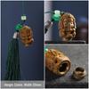 Green Sandalwood Pixiu Lotus Mountain Pendant Keychain Ornament