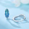 S925 Silver Vintage Lace Vine Earrings Colorful Floral Gemstone Hoop Earrings Jewelry Accessories