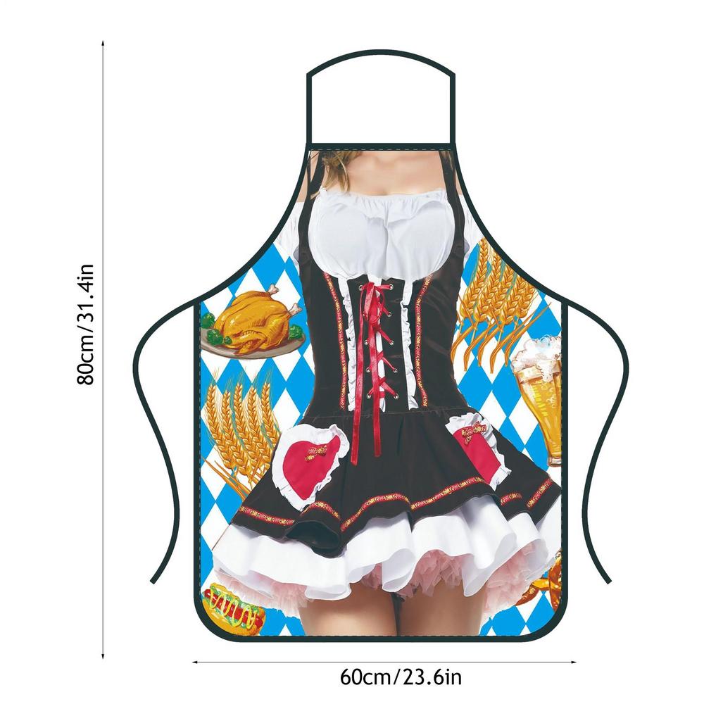 German Oktoberfest Kitchen Apron Beer Festival Apron For Oktoberfest Party Soft Oktoberfest Party Decorations For BBQ Grilling