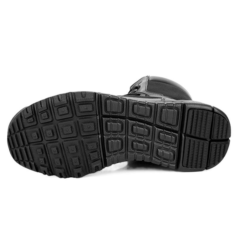 Moda Botas de Tornozelo Masculinas Primavera Verão Táticas Pretas Sapatos Casuais Sólidos Antiderrapantes Masculinos Tênis Casuais