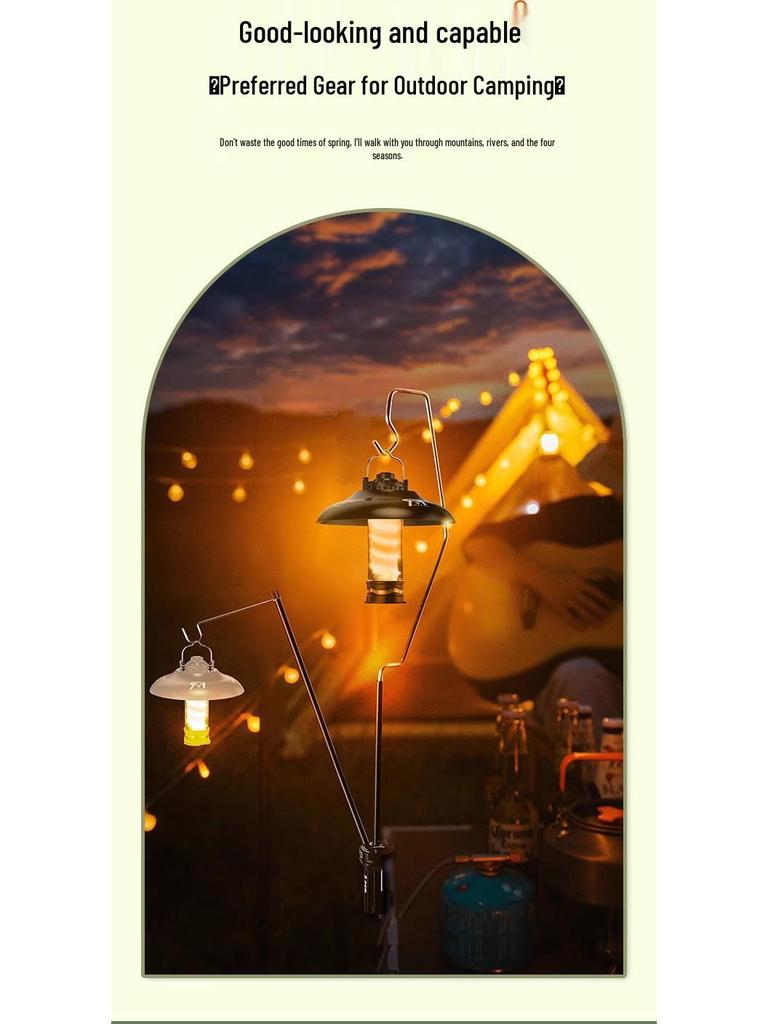 Outdoor Foldable Aluminum Alloy Tactical Lamp Stand for Camping