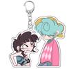 Anime Classics K-Pop Demon Hunters Huntr-X Keychain Pendant Acrylic Key Ring Fan Art Self-Made Collectible Gift