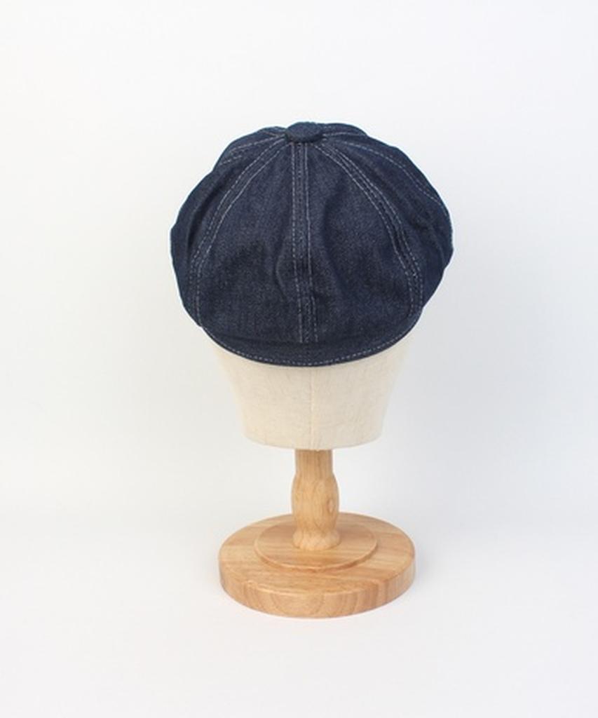 Yunibeosyeolkemiseuteuli Dark Denim Logo Newsboy Cap