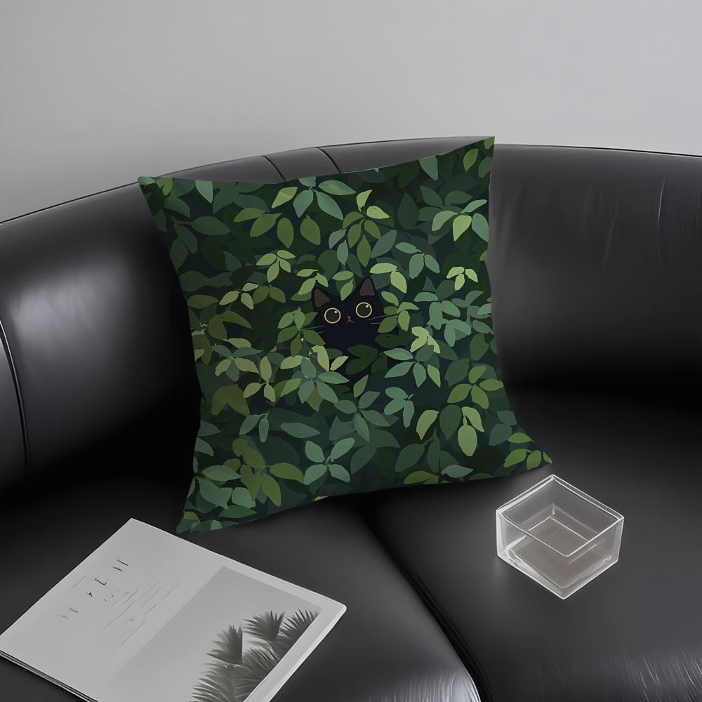 Cute Cat Cushion Cover Printed Decorative Cushion Dakimakura Cover 45x45 50x50 For Home Room Sofa Pillowcase
