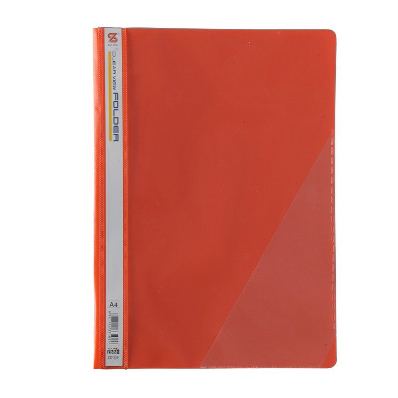Loose-Leaf Folder A4 Simple Clip Two-Hole Clip Pp Punch Binding Insert Bag Folder Plastic File Binder Storage Storage Clip Office Office Supplies